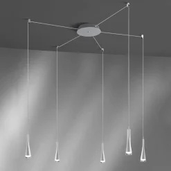 Lampadari Moderni-Vivida International Lampadario design moderno bianco vivida twist led 18w 3000k