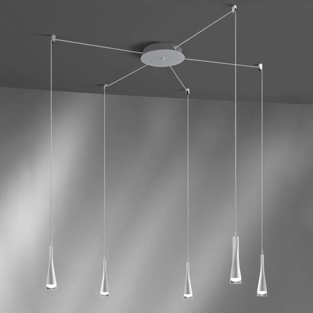 Lampadari Moderni-Vivida International Lampadario design moderno bianco vivida twist led 18w 3000k