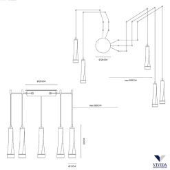Lampadari Moderni-Vivida International Lampadario design moderno bianco vivida twist led 18w 3000k