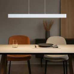 Lampadari Moderni-Linea Light Lampadario design moderno bianco led 3000k satori 114cm