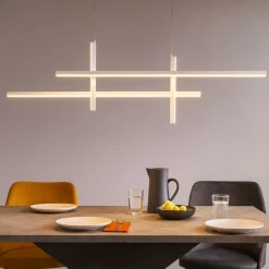 Lampadari Moderni-Selezionato da Mazzolaluce Lampadario design moderno bianco led 3200k