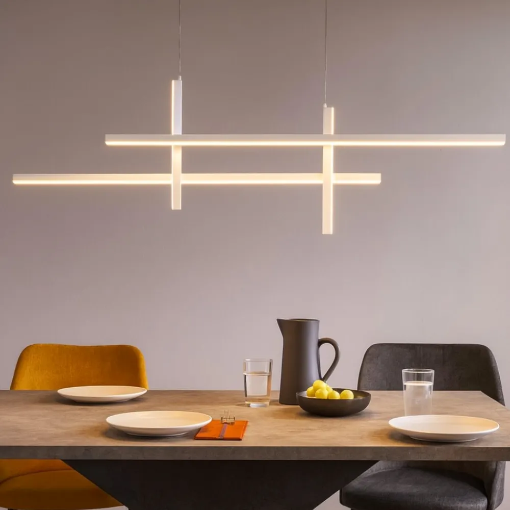 Lampadari Moderni-Selezionato da Mazzolaluce Lampadario design moderno bianco led 3200k