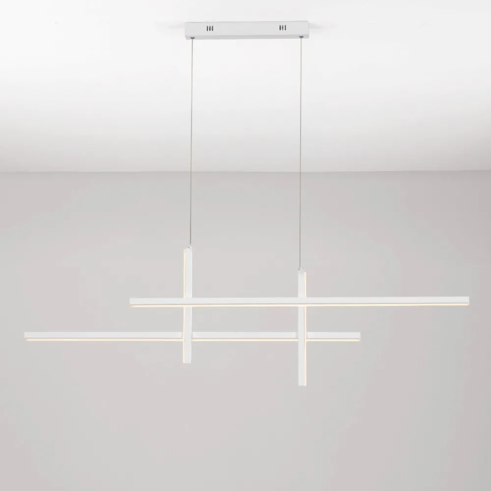 Lampadari Moderni-Selezionato da Mazzolaluce Lampadario design moderno bianco led 3200k