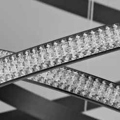 Lampadari Moderni-Selezionato da Mazzolaluce Lampadario design moderno cerchi nero led per salone