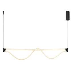 Lampadari Moderni-Selezionato da Mazzolaluce Lampadario design moderno corda led 38w 3000k per tavolo soggiorno