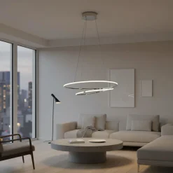 Lampadari Moderni-Selezionato da Mazzolaluce Lampadario design moderno cromo led 3000k per salotto