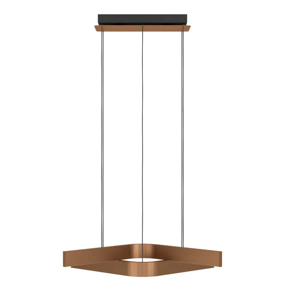 Lampadari Moderni-Eglo Lampadario design moderno folcino-z bronzo led rgb 2700k a 6500k controllo remoto app