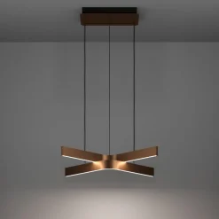 Lampadari Moderni-Eglo Lampadario design moderno folcino-z bronzo led rgb 2700k a 6500k controllo remoto app