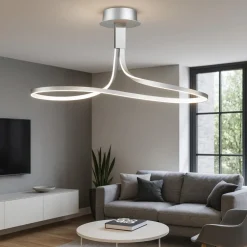 Lampadari Moderni-Selezionato da Mazzolaluce Lampadario design moderno grigio led 40w 3000k per soggiorno
