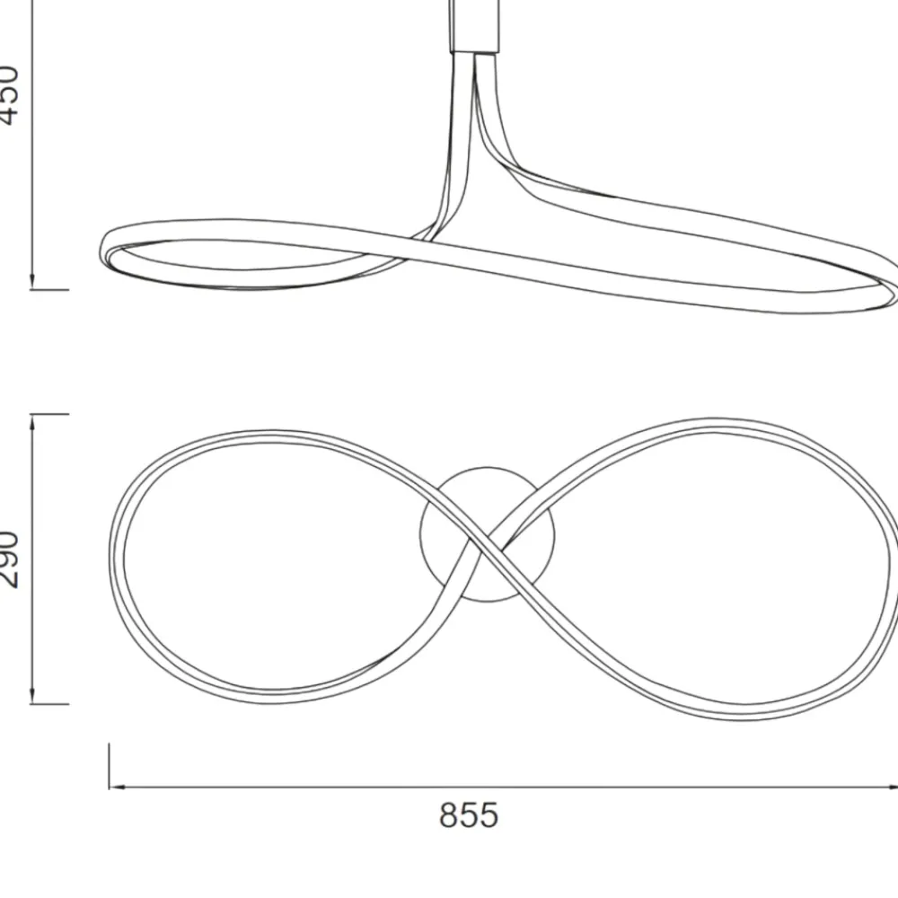 Lampadari Moderni-Selezionato da Mazzolaluce Lampadario design moderno grigio led 40w 3000k per soggiorno