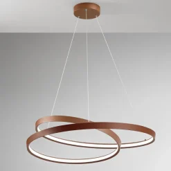Lampadari Moderni-Perenz Illuminazione Lampadario design moderno led 70w cct ritmo cannella perenz