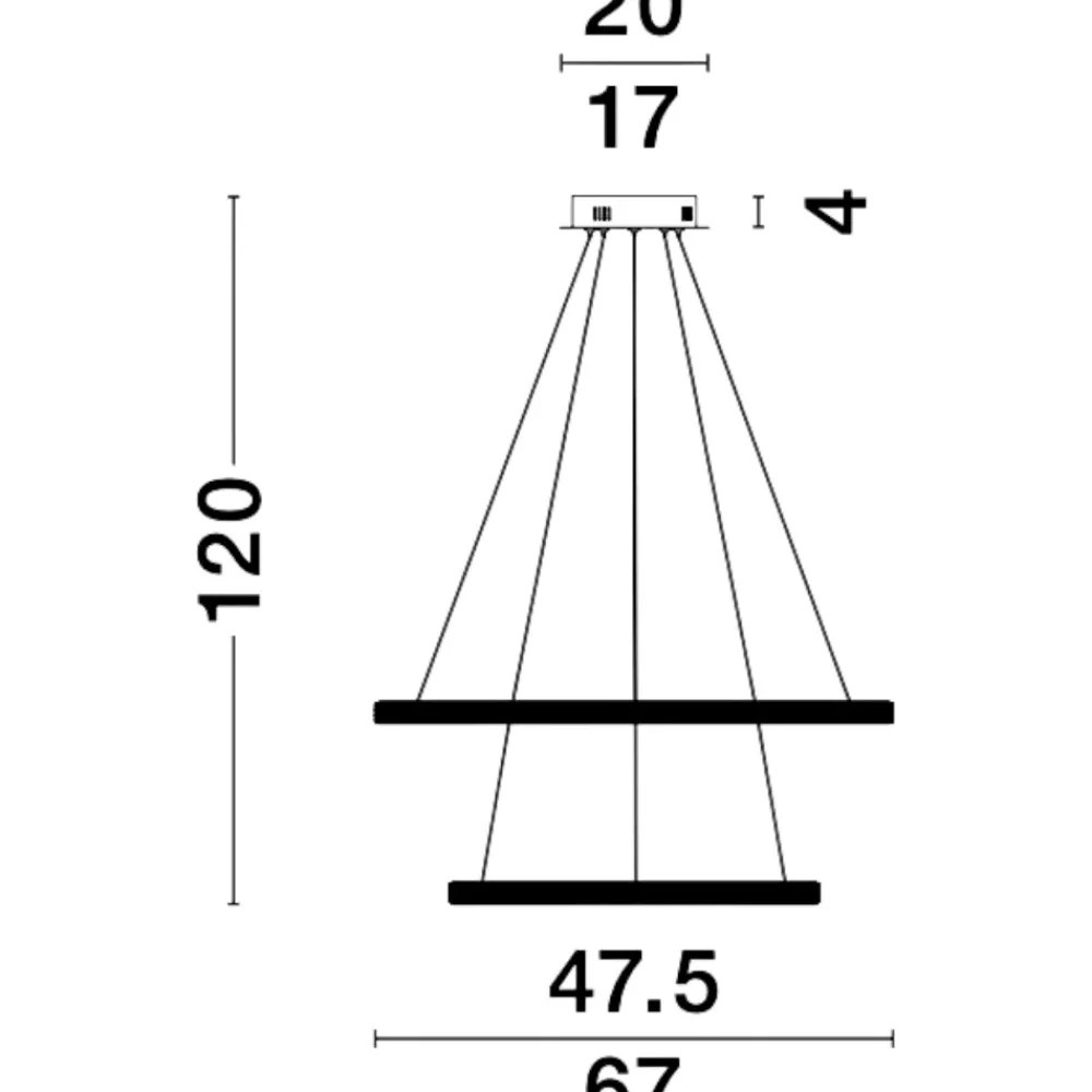 Lampadari Moderni-Selezionato da Mazzolaluce Lampadario design moderno led cerchi nero