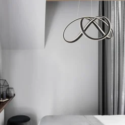 Lampadari Moderni-Selezionato da Mazzolaluce Lampadario design moderno led 60w 3000k dimmerabile mero