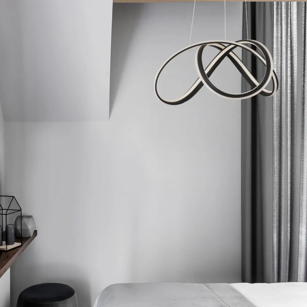 Lampadari Moderni-Selezionato da Mazzolaluce Lampadario design moderno led 60w 3000k dimmerabile mero