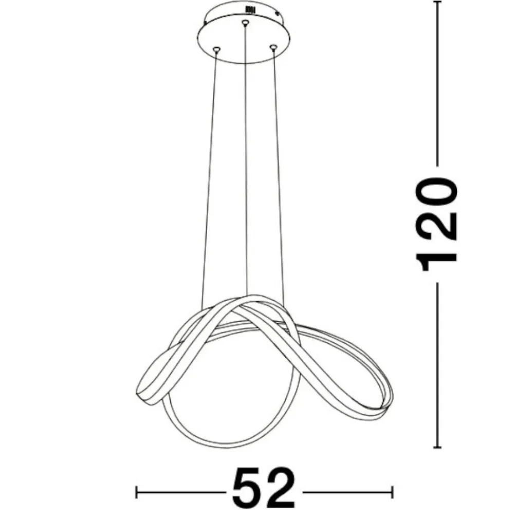 Lampadari Moderni-Selezionato da Mazzolaluce Lampadario design moderno led 60w 3000k dimmerabile mero
