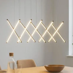 Lampadari Moderni-Selezionato da Mazzolaluce Lampadario design moderno minimalista nero led 60w 3000k