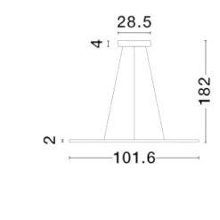 Lampadari Moderni-Selezionato da Mazzolaluce Lampadario design moderno nero led 45w 3000k per soggiorno