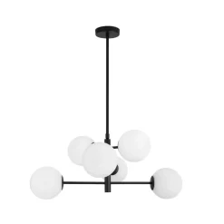 Lampadari Moderni-Selezionato da Mazzolaluce Lampadario design moderno nero per soggiorno