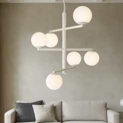 Lampadari Moderni-Ondaluce Lampadario design moderno so gizah 6 luci bianco