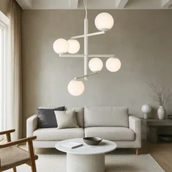 Lampadari Moderni-Ondaluce Lampadario design moderno so gizah 6 luci bianco