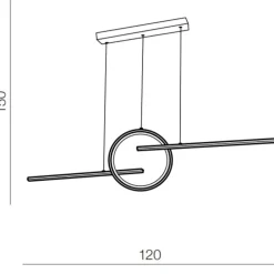 Lampadari Moderni-Selezionato da Mazzolaluce Lampadario design moderno oro led 3000k per soggiorno