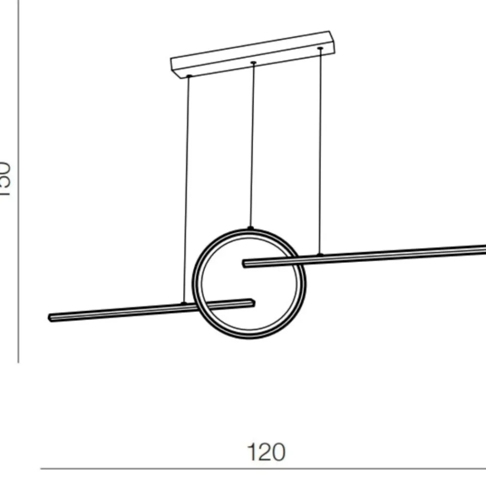 Lampadari Moderni-Selezionato da Mazzolaluce Lampadario design moderno oro led 3000k per soggiorno