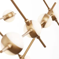 Lampadari Moderni-Selezionato da Mazzolaluce Lampadario design moderno oro led 39w 3000k dimmerabile