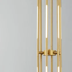Lampadari Moderni-Selezionato da Mazzolaluce Lampadario design moderno oro bacchette led per soggiorno