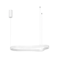 Lampadari Moderni-Selezionato da Mazzolaluce Lampadario design moderno per soggiorno bianco 120cm led 3000k dimmerabile