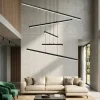 Lampadari Moderni-Selezionato da Mazzolaluce Lampadario design moderno per salotto led 3200k bacchette nero