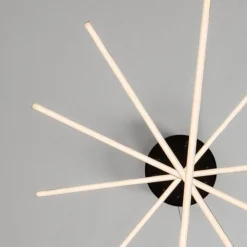 Lampadari Moderni-Selezionato da Mazzolaluce Lampadario design moderno per salotto led 3200k bacchette nero