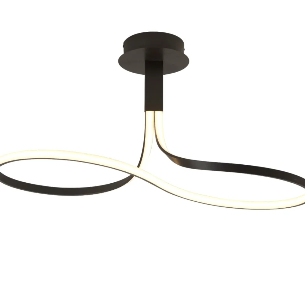 Lampadari Moderni-Selezionato da Mazzolaluce Lampadario design moderno per soggiorno led dimmerabile marrone