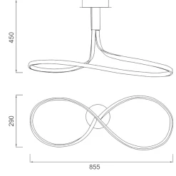 Lampadari Moderni-Selezionato da Mazzolaluce Lampadario design moderno per soggiorno led dimmerabile marrone