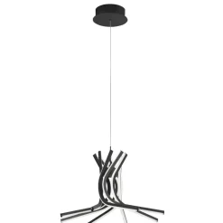 Lampadari Moderni-Selezionato da Mazzolaluce Lampadario design moderno per salotto nero led 3000k dimmerabile