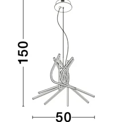 Lampadari Moderni-Selezionato da Mazzolaluce Lampadario design moderno per salotto nero led 3000k dimmerabile