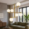Lampadari Moderni-Ondaluce Lampadario design moderno so gizah oro sfere bianche