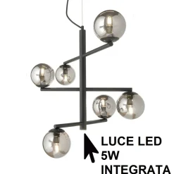 Lampadari Moderni-Ondaluce Lampadario design moderno so gizah oro sfere bianche