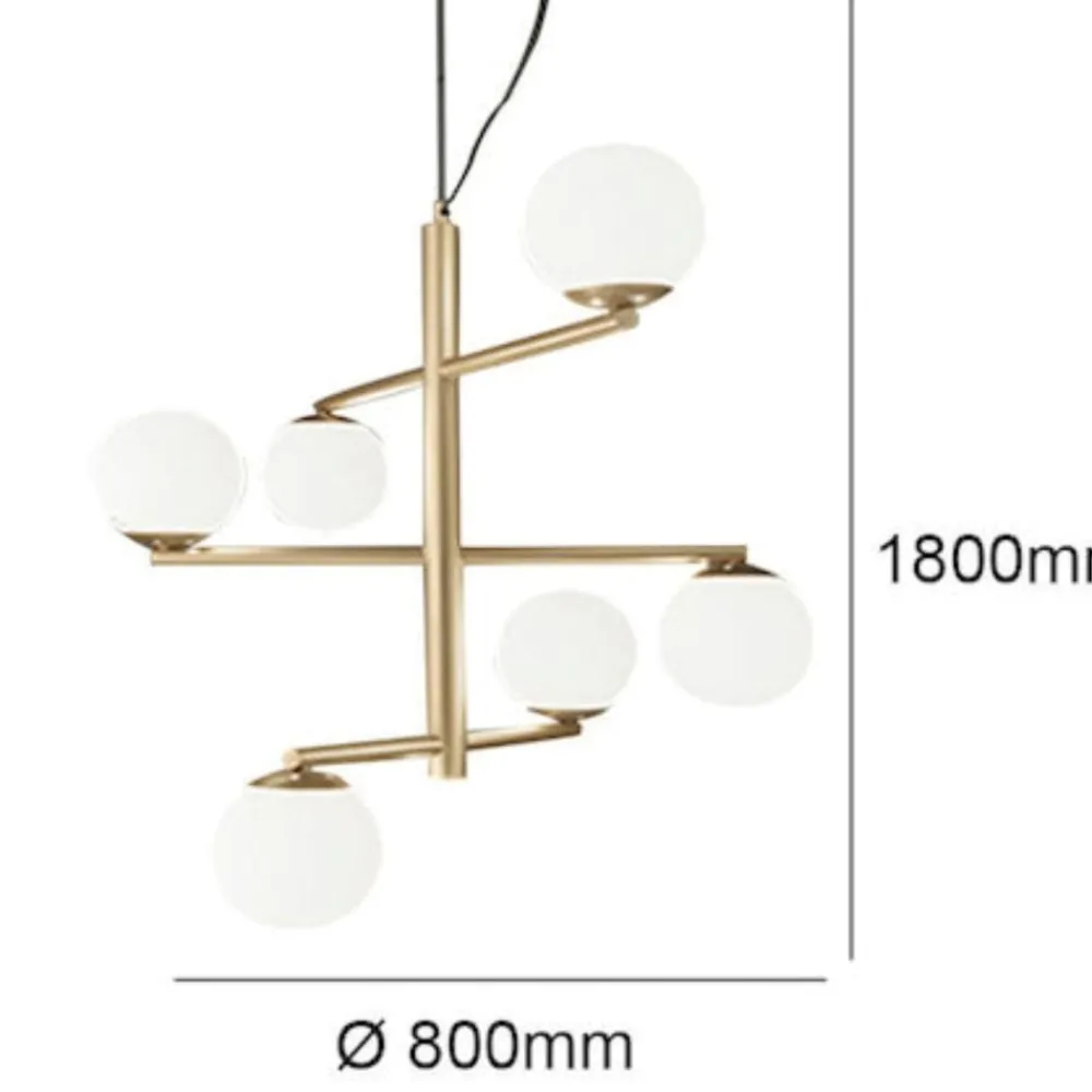 Lampadari Moderni-Ondaluce Lampadario design moderno so gizah oro sfere bianche