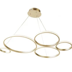 Lampadari Moderni-Ondaluce Lampadario design moderno so pois oro led 60w 4000k