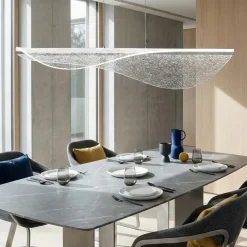 Lampadari Moderni-Selezionato da Mazzolaluce Lampadario design moderno vela per tavolo soggiorno led 50w 3000k
