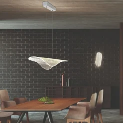 Lampadari Moderni-Selezionato da Mazzolaluce Lampadario design moderno vela per tavolo soggiorno led 50w 3000k