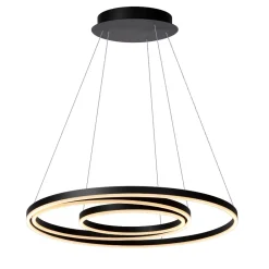 Lampadari Moderni-Selezionato da Mazzolaluce Lampadario design nero a sospensione per sala da pranzo moderna