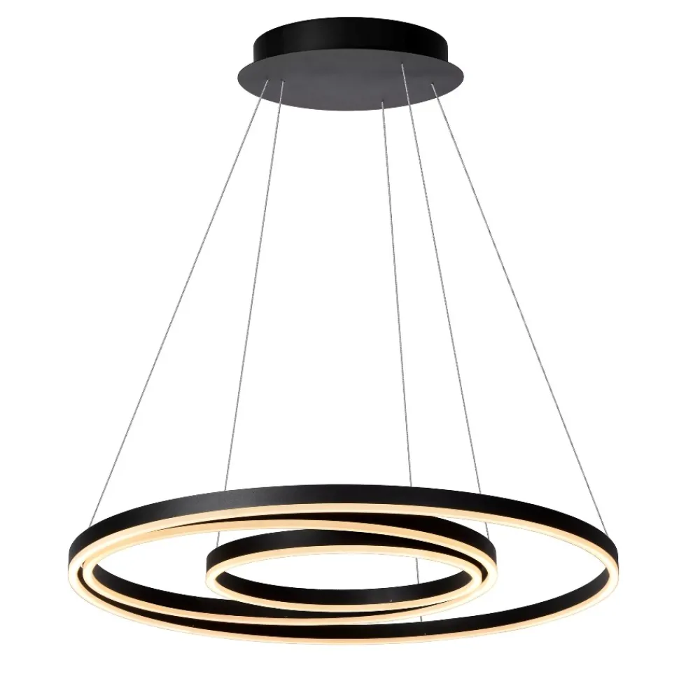 Lampadari Moderni-Selezionato da Mazzolaluce Lampadario design nero a sospensione per sala da pranzo moderna