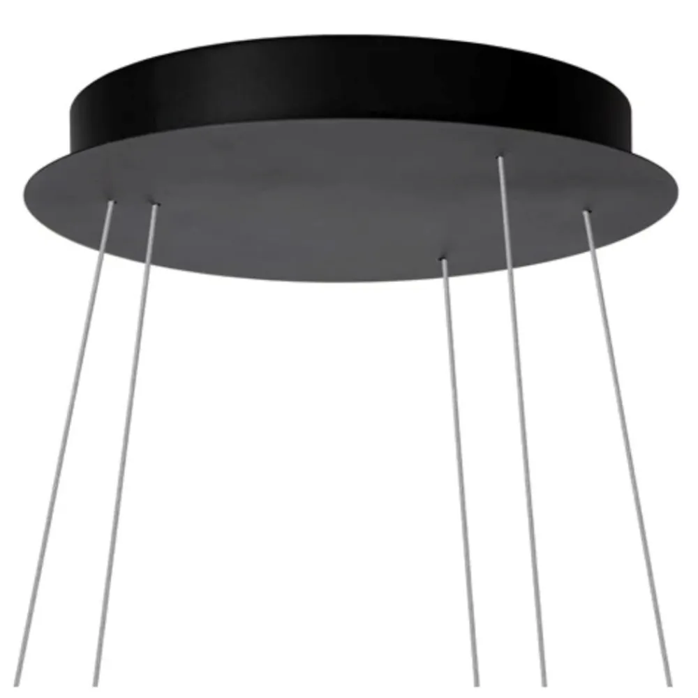 Lampadari Moderni-Selezionato da Mazzolaluce Lampadario design nero a sospensione per sala da pranzo moderna