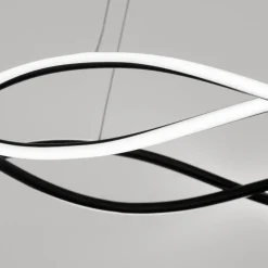 Lampadari Moderni-Selezionato da Mazzolaluce Lampadario design nero led dimmerabile per soggiorno moderno