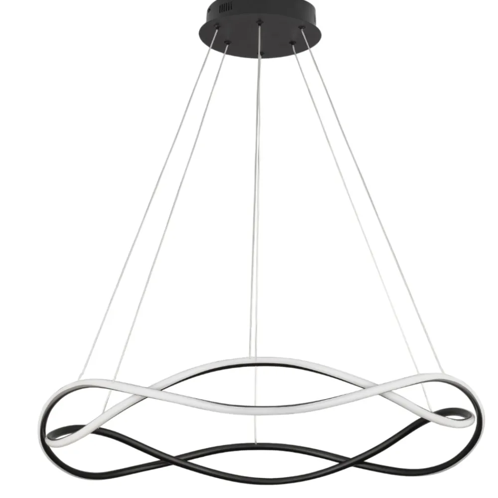Lampadari Moderni-Selezionato da Mazzolaluce Lampadario design nero led dimmerabile per soggiorno moderno