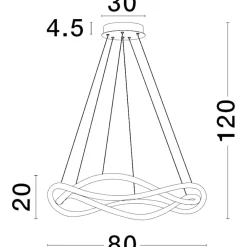 Lampadari Moderni-Selezionato da Mazzolaluce Lampadario design nero led dimmerabile per soggiorno moderno