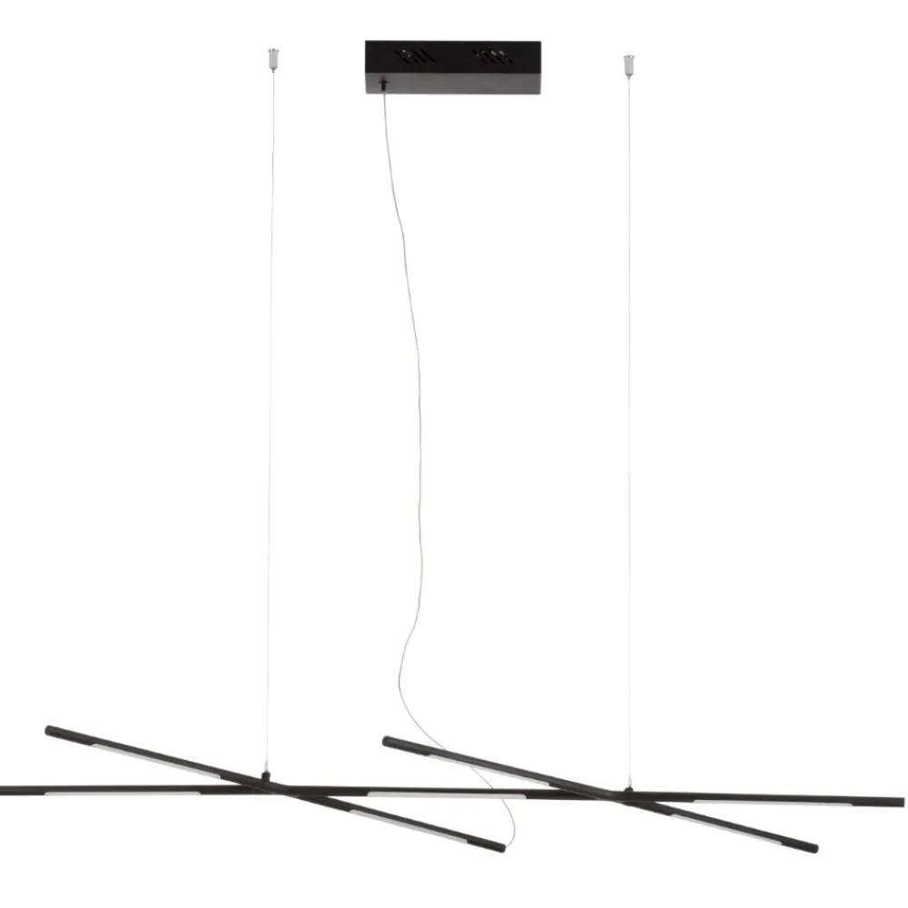 Lampadari Moderni-Selezionato da Mazzolaluce Lampadario design nero led per salone moderno