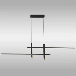 Lampadari Moderni-Selezionato da Mazzolaluce Lampadario design nero per soggiorno moderno