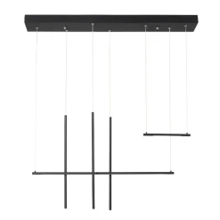 Lampadari Moderni-Selezionato da Mazzolaluce Lampadario design nero per tavolo soggiorno moderno